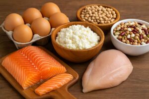 Ernährungsplan für Muskelaufbau: Protein, Energie und Timing 3 Ernährungsplan: Proteinreiche Lebensmittel